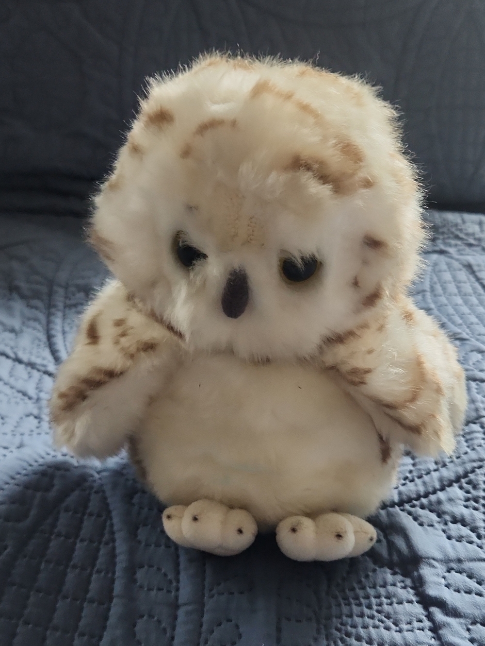 Miyoni Tots Owl Plush Stuffed Animal 8 Inches White And Brown